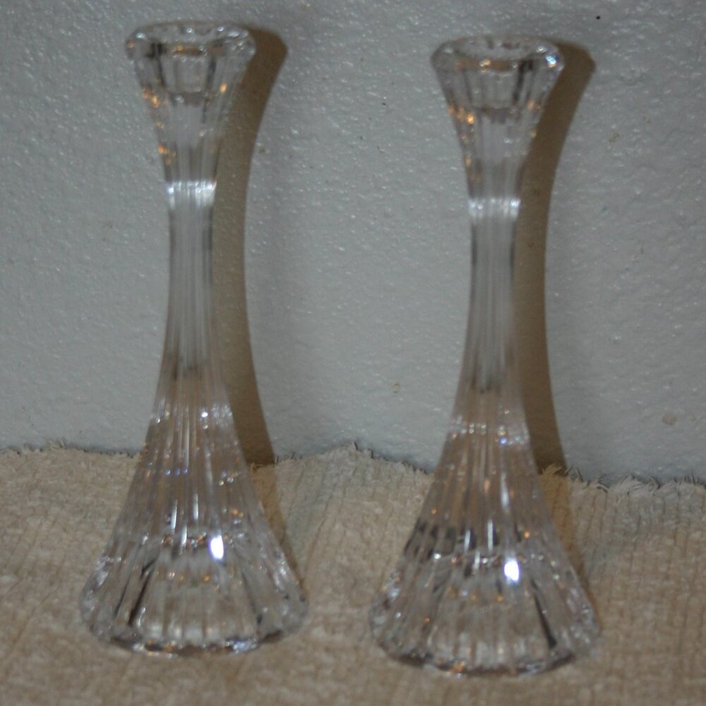 Mikasa Austria Crystal Park Lane 8" Taper Candlestick Vintage B-235